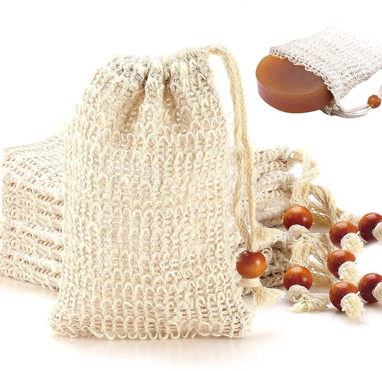 8-Piece Soap Storage Bag - Soap Bag Set - Exfoliating Mesh Soap Bags - Foaming & Fast-Drying In-Shower Soap Holders - Soap Leftover Holder