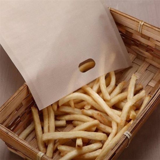 Toaster Bags - Pack of 10 - Reusable Toaster Bags - Heat Resistant Non-Stick Toaster Bags - For Baking Cheese and Snacks - 16.5 x 16 cm