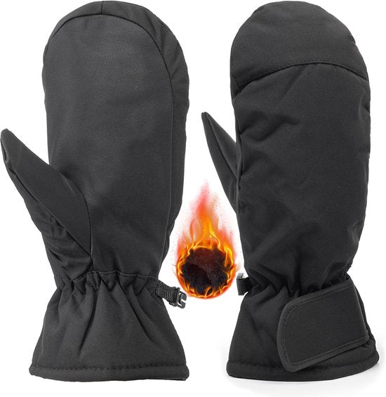 Gloves - Winter ski gloves for men and women - Non-slip - Thick - Warm - Waterproof - Suitable for cycling in cold weather - Sizes S/M