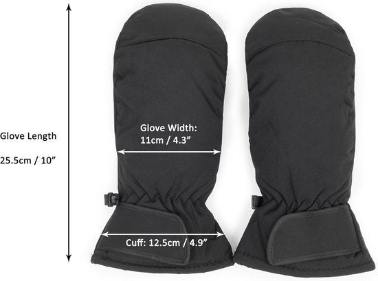 Gloves - Winter ski gloves for men and women - Non-slip - Thick - Warm - Waterproof - Suitable for cycling in cold weather - Sizes S/M