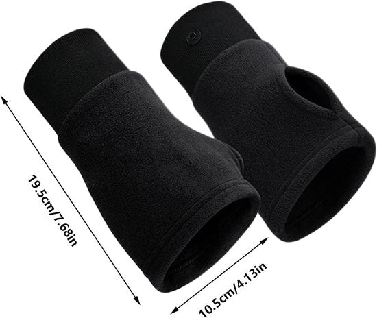 Gloves - Half-finger gloves - Warm winter gloves - Suitable for commuting, office work and driving - Black