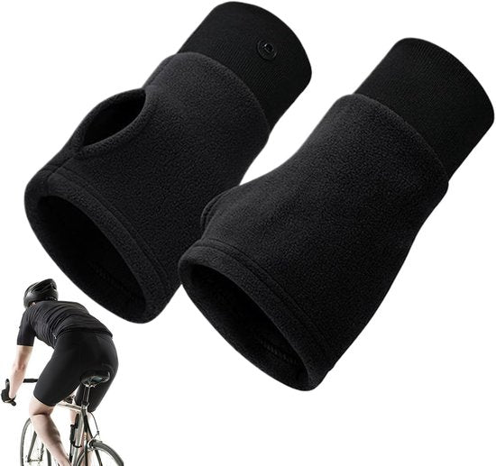 Gloves - Half-finger gloves - Warm winter gloves - Suitable for commuting, office work and driving - Black
