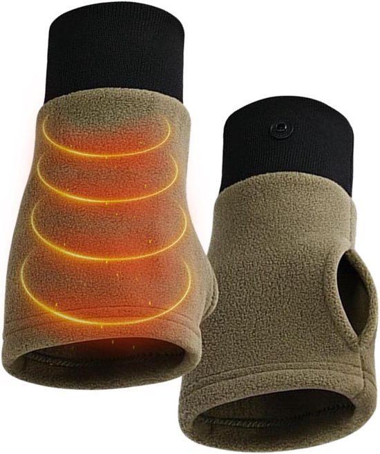 Gloves - Half-finger gloves - Warm winter gloves - Suitable for commuting, office work and driving - Green