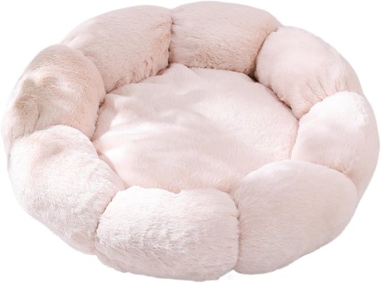 Cat basket - Warm basket for autumn/winter - Round cat basket - Dog mat - Dog basket - Cat basket for home - Pet basket - Pink - 50 cm