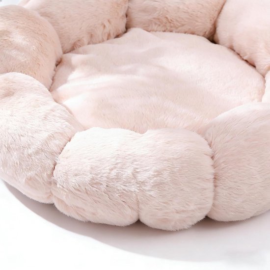 Cat basket - Warm basket for autumn/winter - Round cat basket - Dog mat - Dog basket - Cat basket for home - Pet basket - Pink - 50 cm