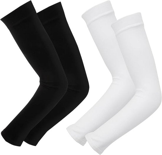 Cuffs - 2 pieces - sun protection cuffs - arm protectors - UV protection - black and white