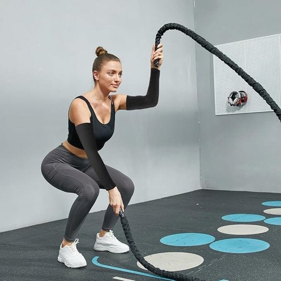 Cuffs - 2 pieces - sun protection cuffs - arm protectors - UV protection - black and white