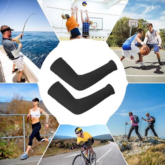 Cuffs - 2 pieces - sun protection cuffs - arm protectors - UV protection - black and white