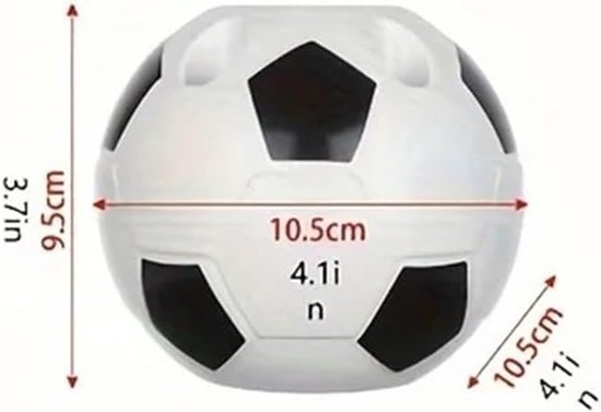 Multifunctional pen holder - football-shaped pen holder - student pen holder - plastic pen holder - storage box for toothpaste and toothbrush - black