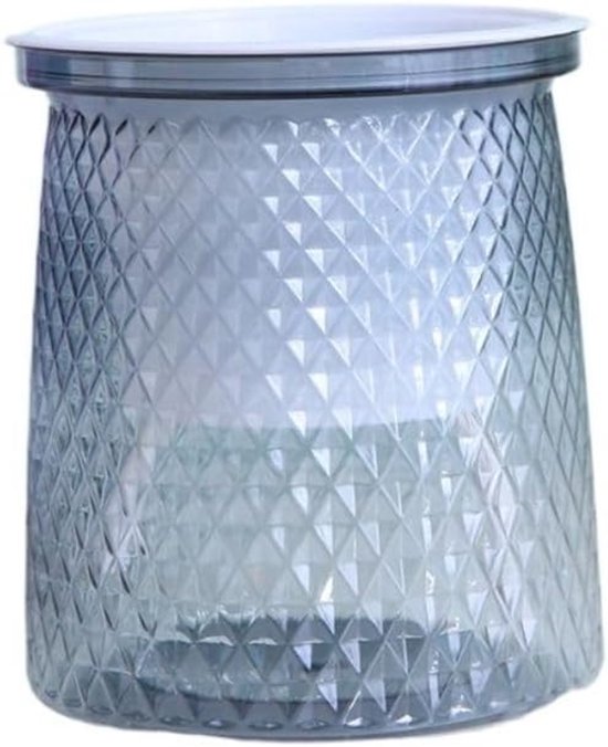 Flower pots - Plastic flower pots - sustainable garden supplies - hydroponic flower pots - visible water level - With absorbent cotton rope - Ø 10 x H 12 cm - Gray