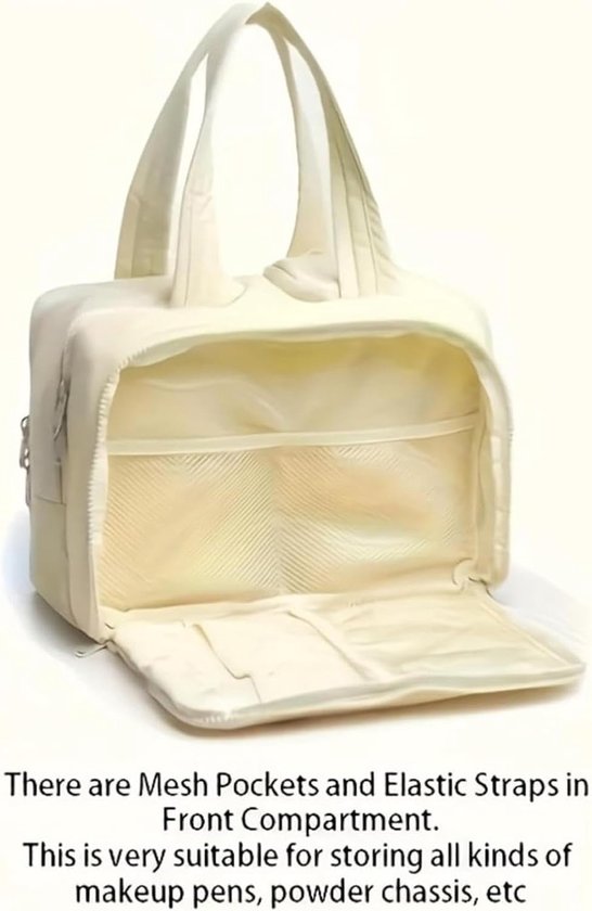 Multi-Zip Makeup Bag - Toiletry Bag - Spacious Storage, Organized Layered Design with Carry Handle - Ideal for Travel & Daily Use（Black）