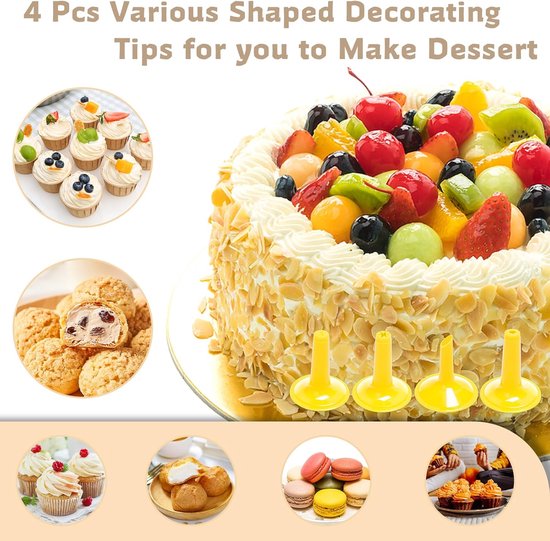 Cookie Press Set - With 20 Molding Plates & 4 Nozzles - For Making Cookies in Different Shapes