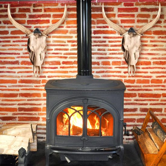 12-Piece Skull Wall Hook Set - Black Steel Hook for Decoration - Includes Mounting Kit