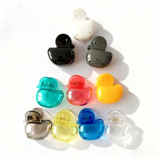 Set of 10 Toothbrush Holders - Portable Toothbrush Protectors - Clip-on Toothbrush Head Covers - Cute Duck Design