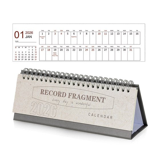 Calendar 2026 - Minimalist English Desk Calendar - Office Calendar - Desk Decoration - Style A