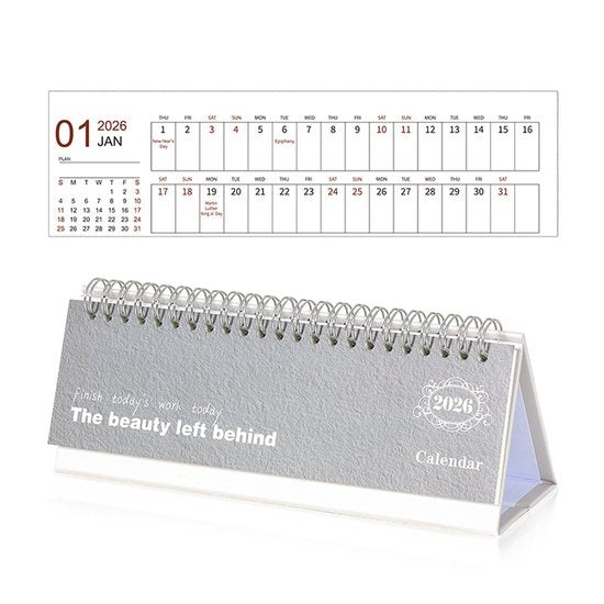 Calendar 2026 - Minimalist English Desk Calendar - Office Calendar - Desk Decoration - Style E