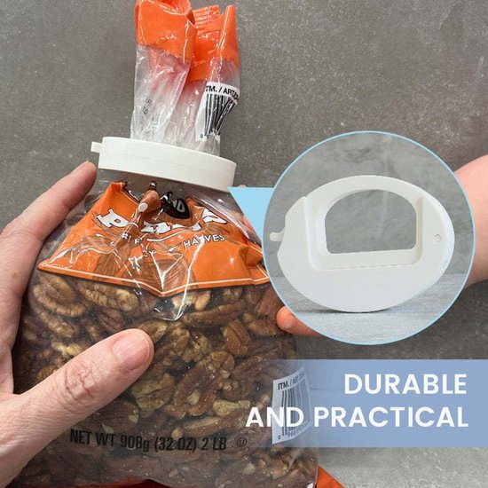 3-Pack of Food Clips - Universal for Snack & Grain Bags - Airtight & Available in 3 Colors - 7.5x5.5 cm