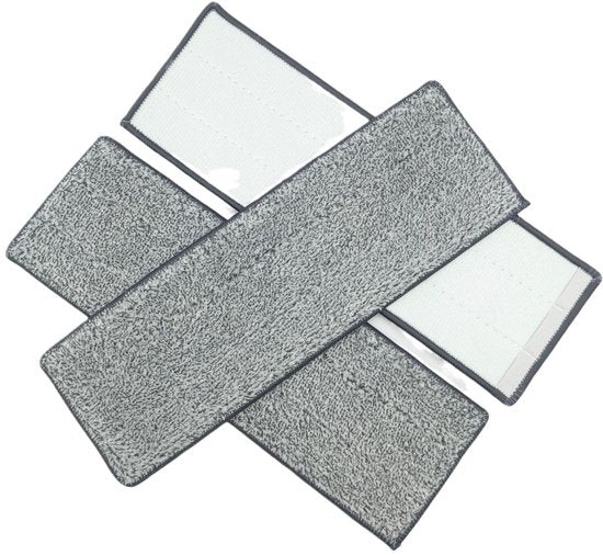 Mop Pads - Universal Replacement, Washable Wet and Dry Mop Pads - Fits Most 28-33cm Velcro Mops. Floor Cleaning System (10 Pack, 33*12.4cm)