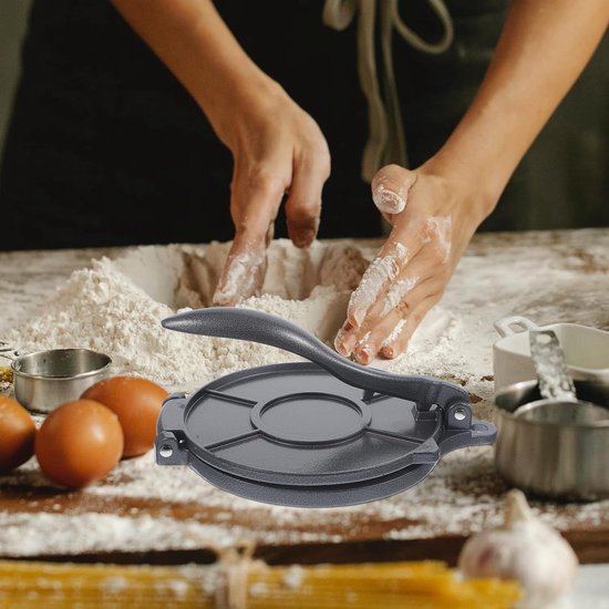 Pancake cutter - Dough cutter 20 cm - Tortilla cutter - Pizza cutter - Pancake cutter (for flour tortillas, gray)