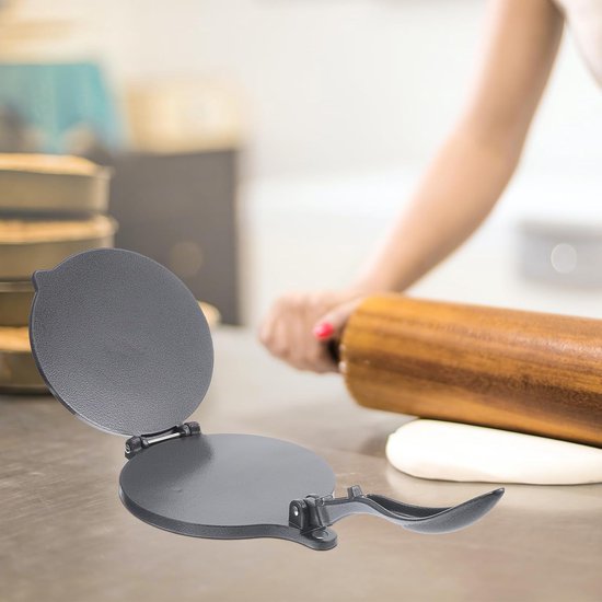 Pancake cutter - Dough cutter 20 cm - Tortilla cutter - Pizza cutter - Pancake cutter (for flour tortillas, gray)