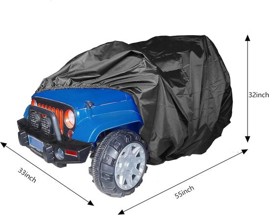 Children's car cover - Outdoor protective cover for electric vehicles - Universally waterproof, windproof, snowproof and dustproof - 140 x 84 x 81 cm