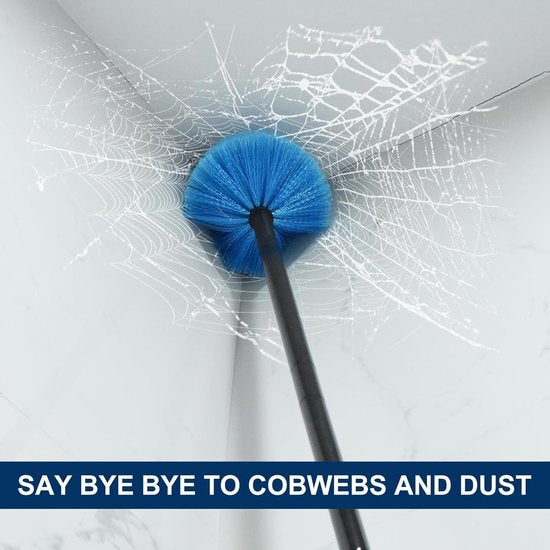Dust brush head - 8" diameter blue screw head for spider web vacuum cleaners