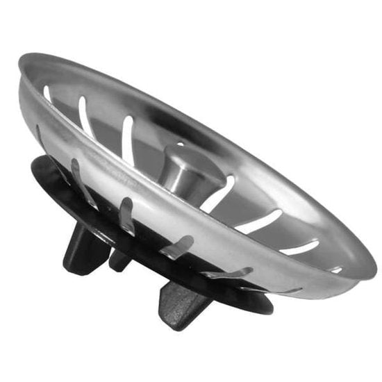 Sink drain stopper - Strainer - 80 mm - Stainless steel - Silver