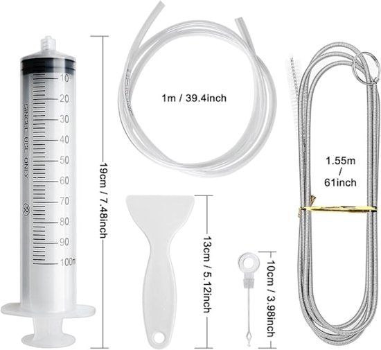 Refrigerator Drain Cleaner - For Cleaning the Refrigerator - Refrigerator Drain Hole, Cooling Tube, Drain Cleaner - Clogged Drain Cleaning Tool - Set of 8