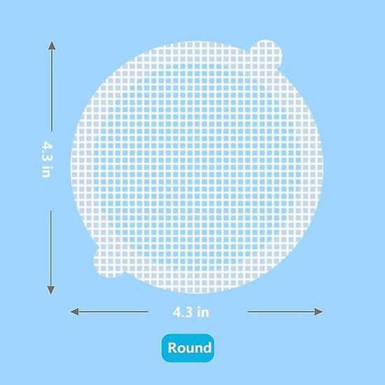 30-pack hair traps - Mesh filter - Strong self-adhesive drain hair trap - Suitable for bathrooms, bathtubs and balconies - Anti-clogging (round)