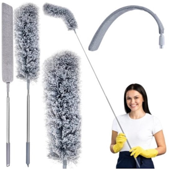 Dust brush - Underbed cleaner - Dust cloth - Cleaning - Tools - Crevice cleaner - Set of 2