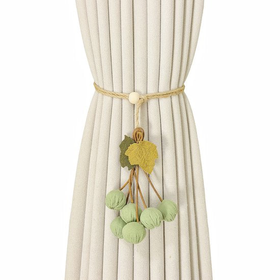 Curtain Ties - Hanging Ball Ties - Ball Tie Cords - Simple Hooks - Creative Curtain Buckle Decorations - Complete Set - 2 Pieces