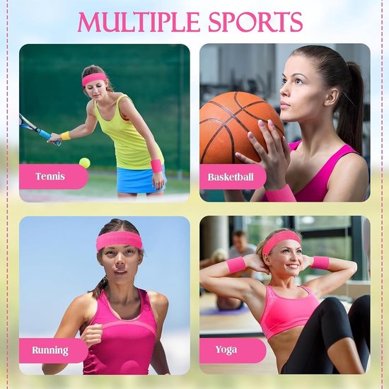 Tennis Sweat-Wicking Wristbands - 3 Pairs - Unisex - Adult - Thickened Elastic Wristband - French Terry - Sports Wristband - Suitable for the Gym