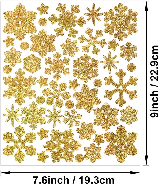 Christmas snowflake stickers - sand glitter party decorations - gift card and handbag DIY - winter snowflake stickers - 12 pieces