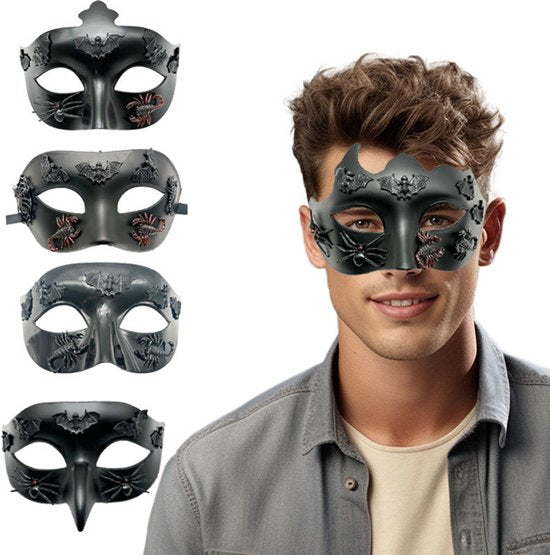 Hell's Messenger Mask - Halloween - Rave Party - Dance - Adult Performance - Costume Prop - 5-Pack