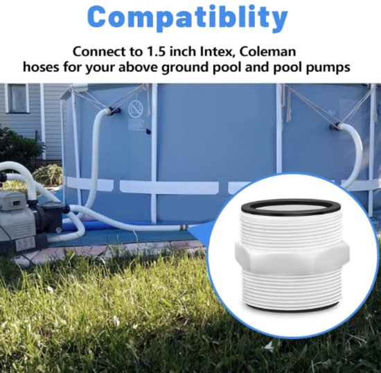 1.5" L-Type Two-Way Manifold (with Gasket) - Compatible with Intex Coleman Above Ground Pool Pumps (2 Pack)