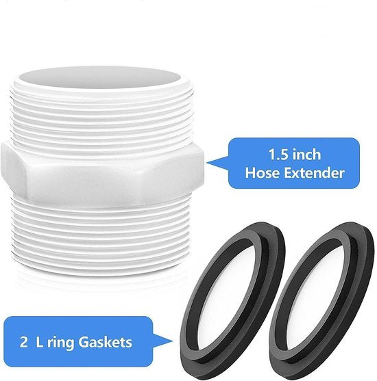 1.5" L-Type Two-Way Manifold (with Gasket) - Compatible with Intex Coleman Above Ground Pool Pumps (2 Pack)