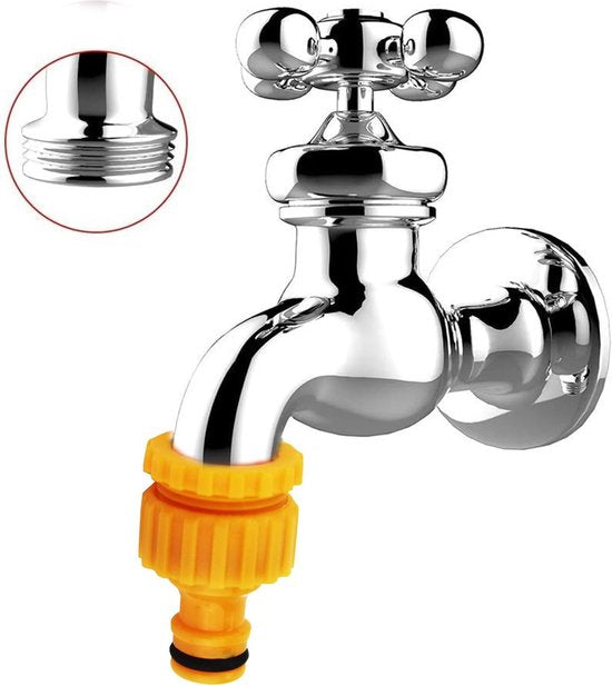 6-pack tap connectors - Hose adapters - Adapters for connecting water hoses - Garden hose tap connectors - Tap adapters with thread - Splashproof - Frost-proof