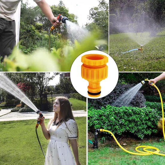 6-pack tap connectors - Hose adapters - Adapters for connecting water hoses - Garden hose tap connectors - Tap adapters with thread - Splashproof - Frost-proof