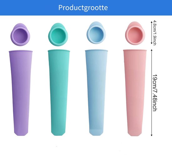 8-Piece Ice Cube Trays - Ice Cube Molds with Handles - Silicone Ice Cube Molds with Lids - Water Ice Molds