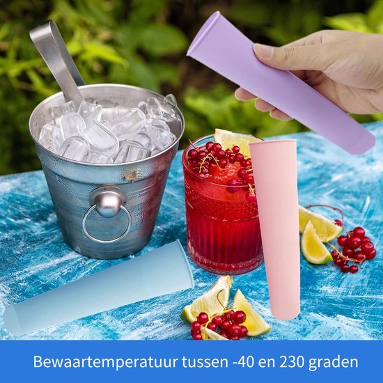 8-Piece Ice Cube Trays - Ice Cube Molds with Handles - Silicone Ice Cube Molds with Lids - Water Ice Molds