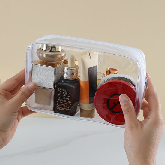 4-Piece Transparent Travel Toiletry Bag - Portable Makeup Bag - Multifunctional Waterproof Set - Skin Care & Makeup Bag