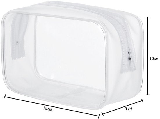 4-Piece Transparent Travel Toiletry Bag - Portable Makeup Bag - Multifunctional Waterproof Set - Skin Care & Makeup Bag