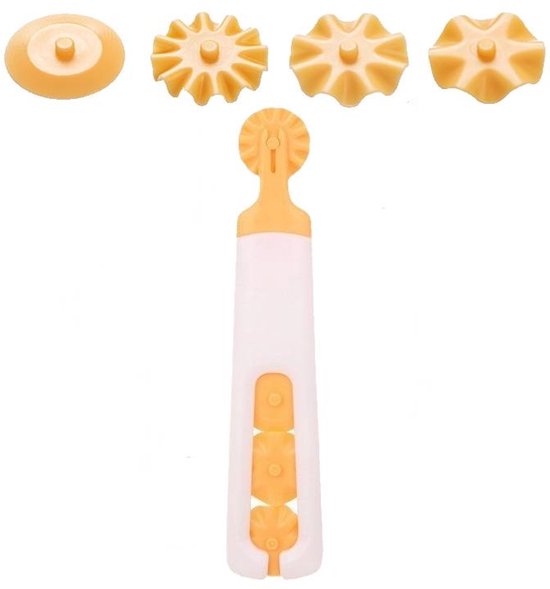 4-in-1 Flower-Shaped Dough Cutter - Multifunctional Dough Cutter - Rotary Cutter - Baking Kitchen Decorating Knife - Pizza Knife