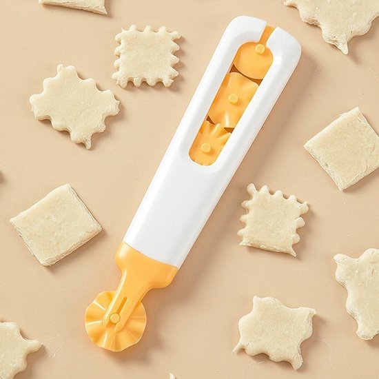 4-in-1 Flower-Shaped Dough Cutter - Multifunctional Dough Cutter - Rotary Cutter - Baking Kitchen Decorating Knife - Pizza Knife