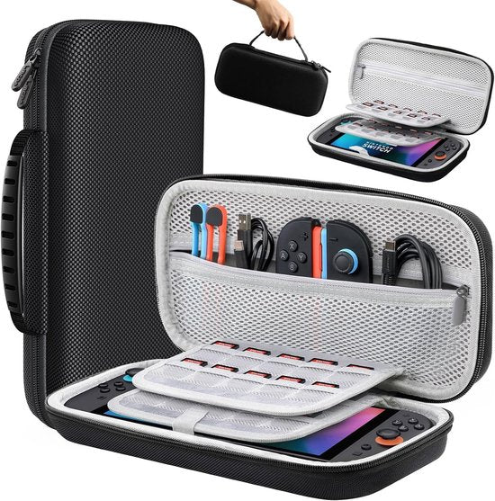 Storage Box - Travel Bag - Game Console Storage Box - Protective Portable Hard Case - Black