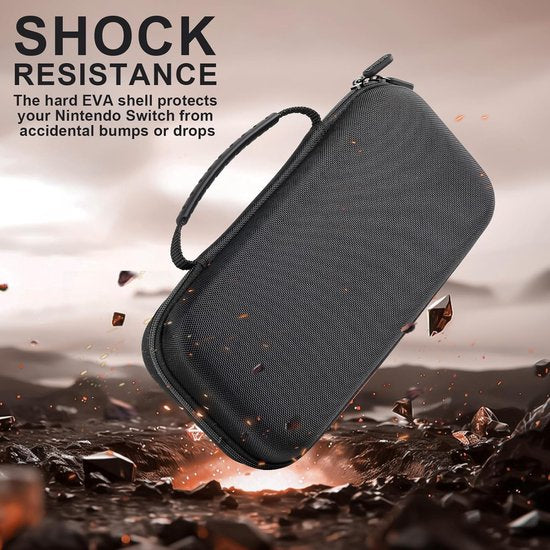 Storage Box - Travel Bag - Game Console Storage Box - Protective Portable Hard Case - Black