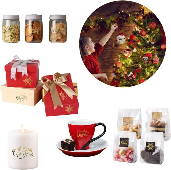 Stickers - 500 sheets - Christmas stickers - Christmas card stickers - Roll of Christmas stickers - Suitable for envelopes, gift boxes, cards, photo albums, crafts, Christmas decorations, etc.