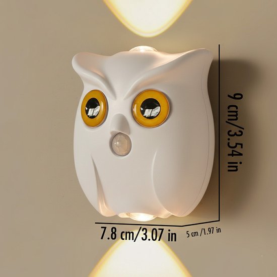 Night light - Mood lamp - LED lighting - Night lamp - LED cabinet light and stair light with sensor - Two-tone - USB rechargeable night light - Magnetic mounting - For children's room, bedroom, hall or corridor, etc. (White)