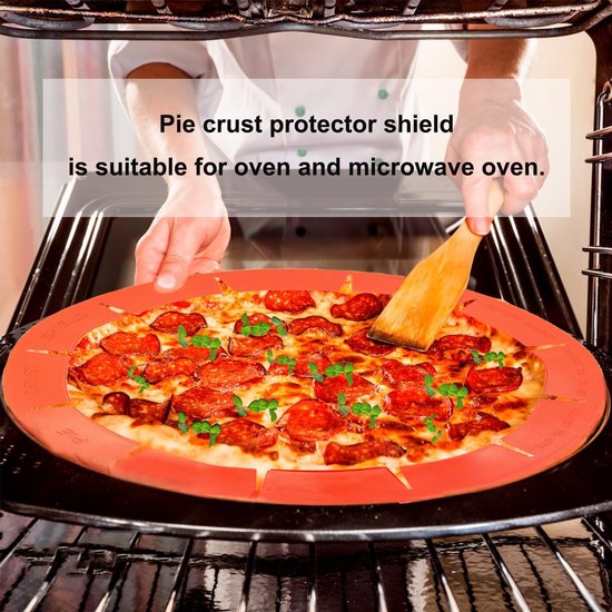 Kitchen Tools - Adjustable Silicone Protective Cover - Pizza & Cake Baking Tools - Kitchen Gadgets - Fits 8" to 10" Cake Pans - 2-Pack