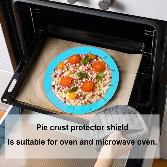 Kitchen Tools - Adjustable Silicone Protective Cover - Pizza & Cake Baking Tools - Kitchen Gadgets - Fits 8" to 10" Cake Pans - 2-Pack